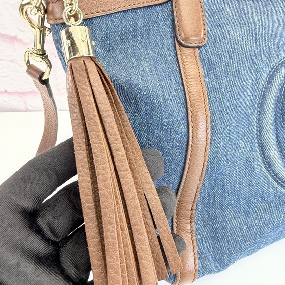 Gucci Rare Denim Tassel SoHo 2 Way Tote Bag - Picture 5 of 16
